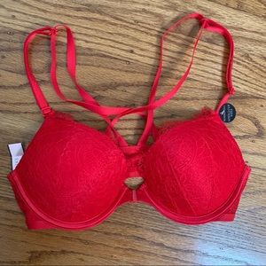 Victoria’s Secret Red Lacy Bombshell Bra